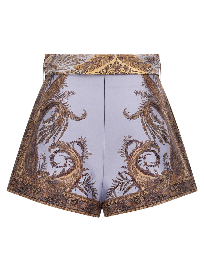 Hypnotic Flat Front shorts Purple Silk Bermuda