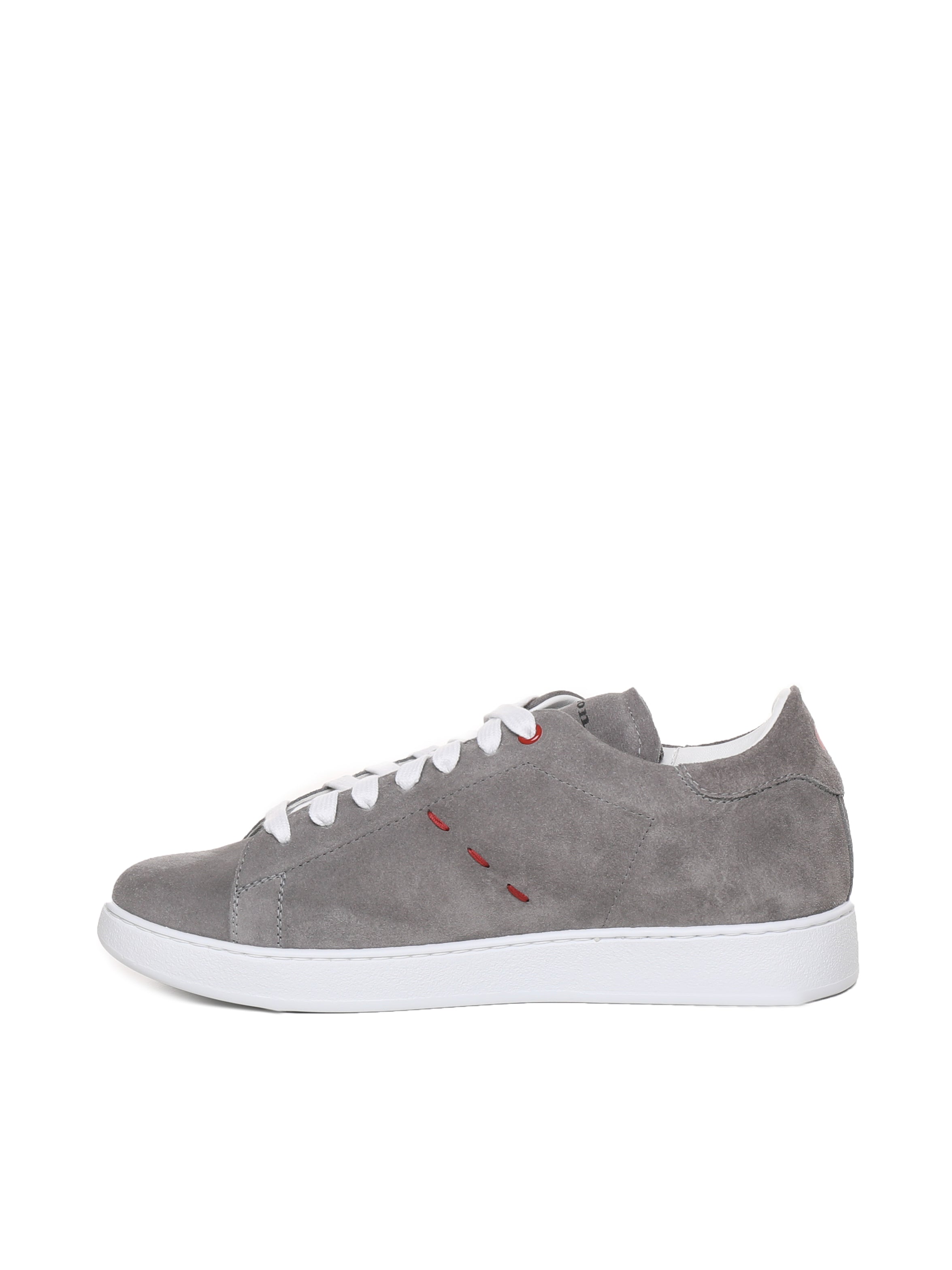 Kiton Sneakers Grey Suede Calfskin