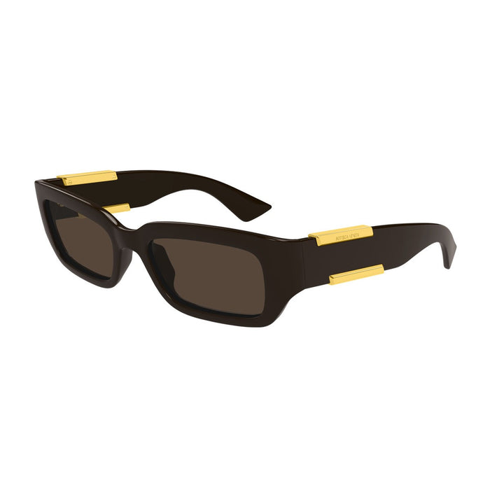 Bottega Veneta Bv1406s Linea Ribbon Dark Brown Bio-inettato Sunglasses