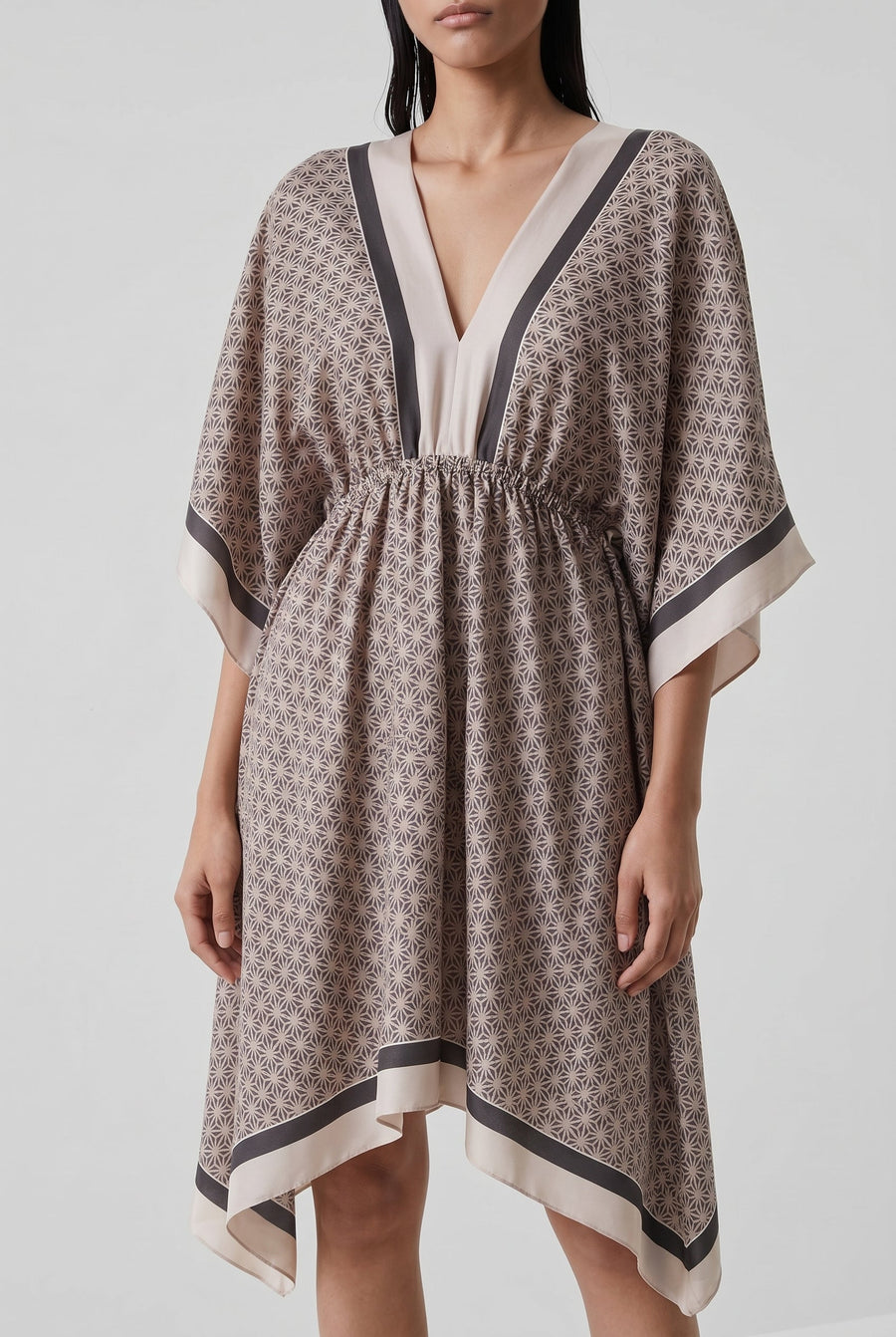 Brunello Cucinelli Womens Beige Silk Relaxed Dress One Color