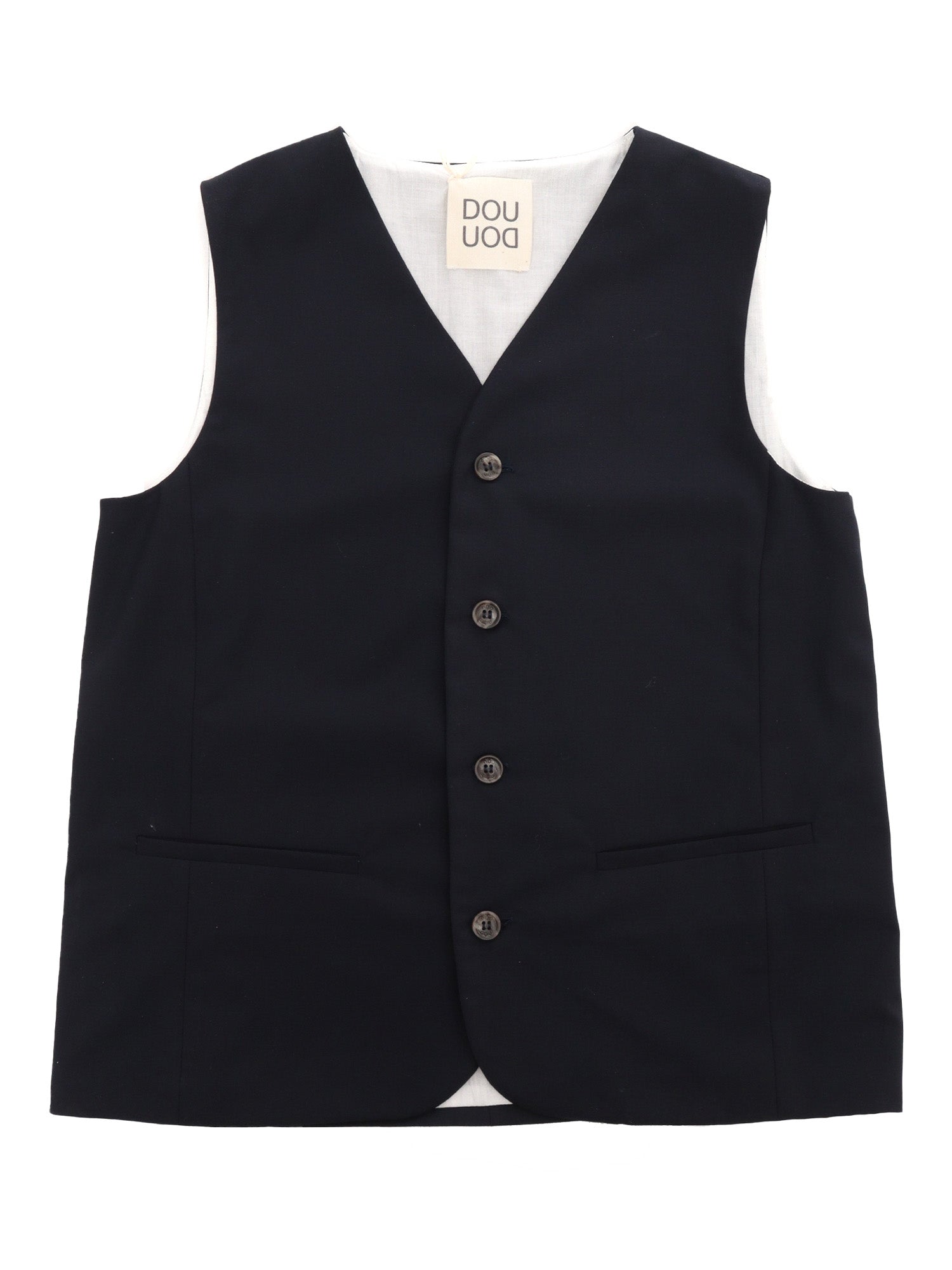 Blue vest Polyester Viscose Elastane