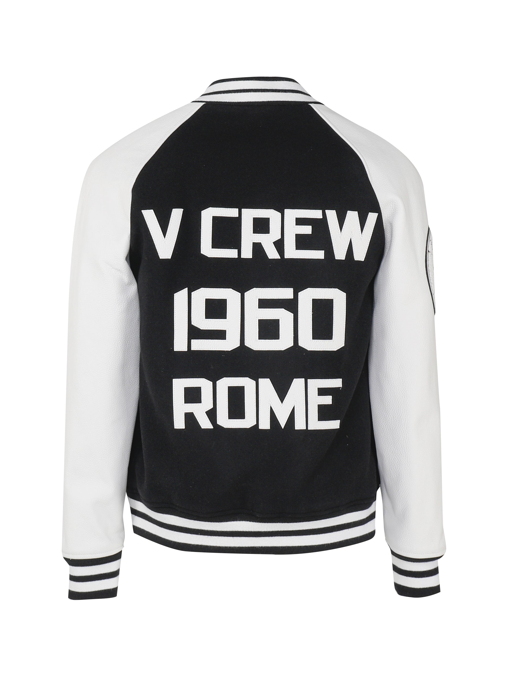 Valentino Garavani Coats Black, White Wool