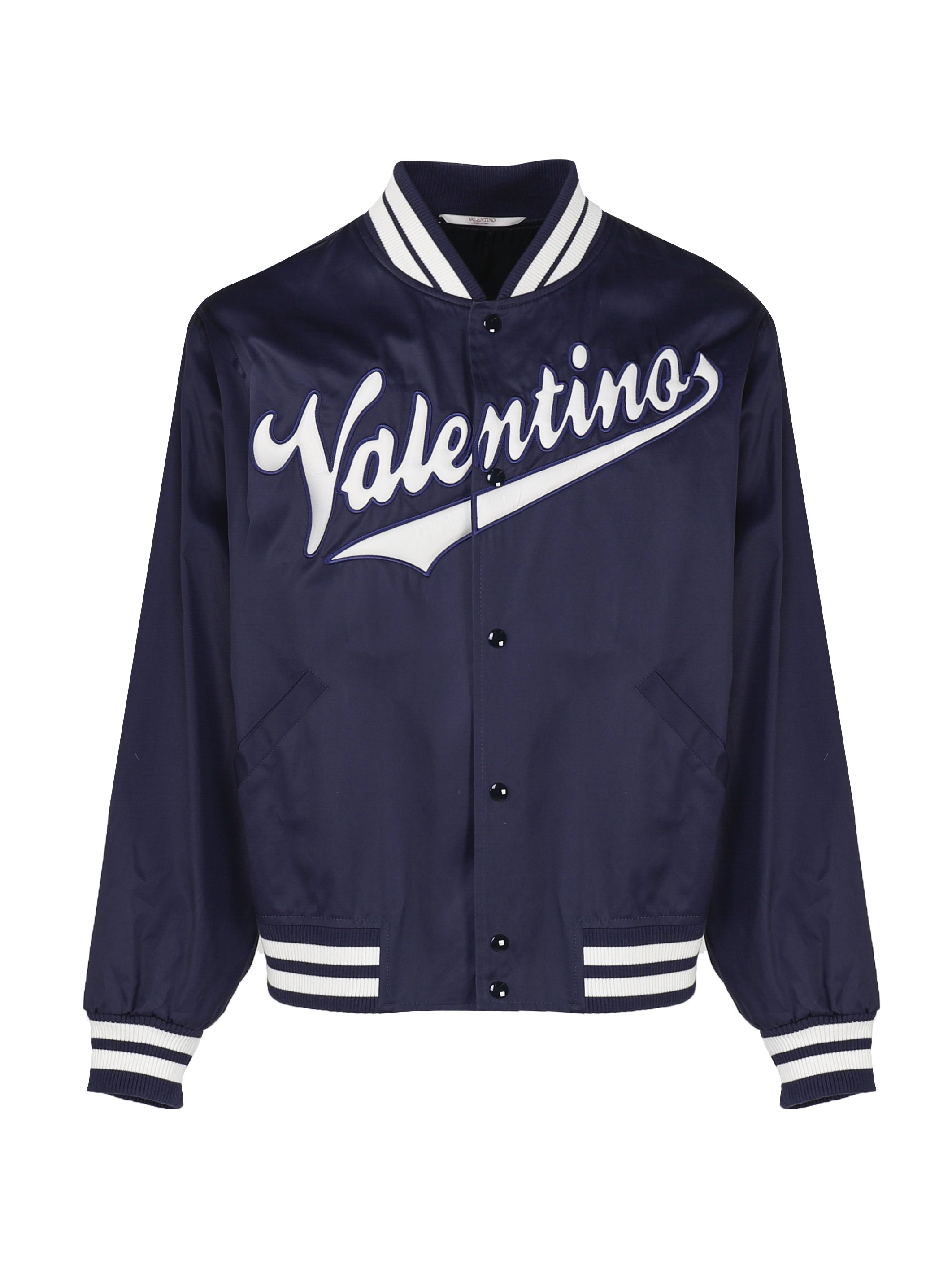 Valentino Garavani Coats Blue Cotton
