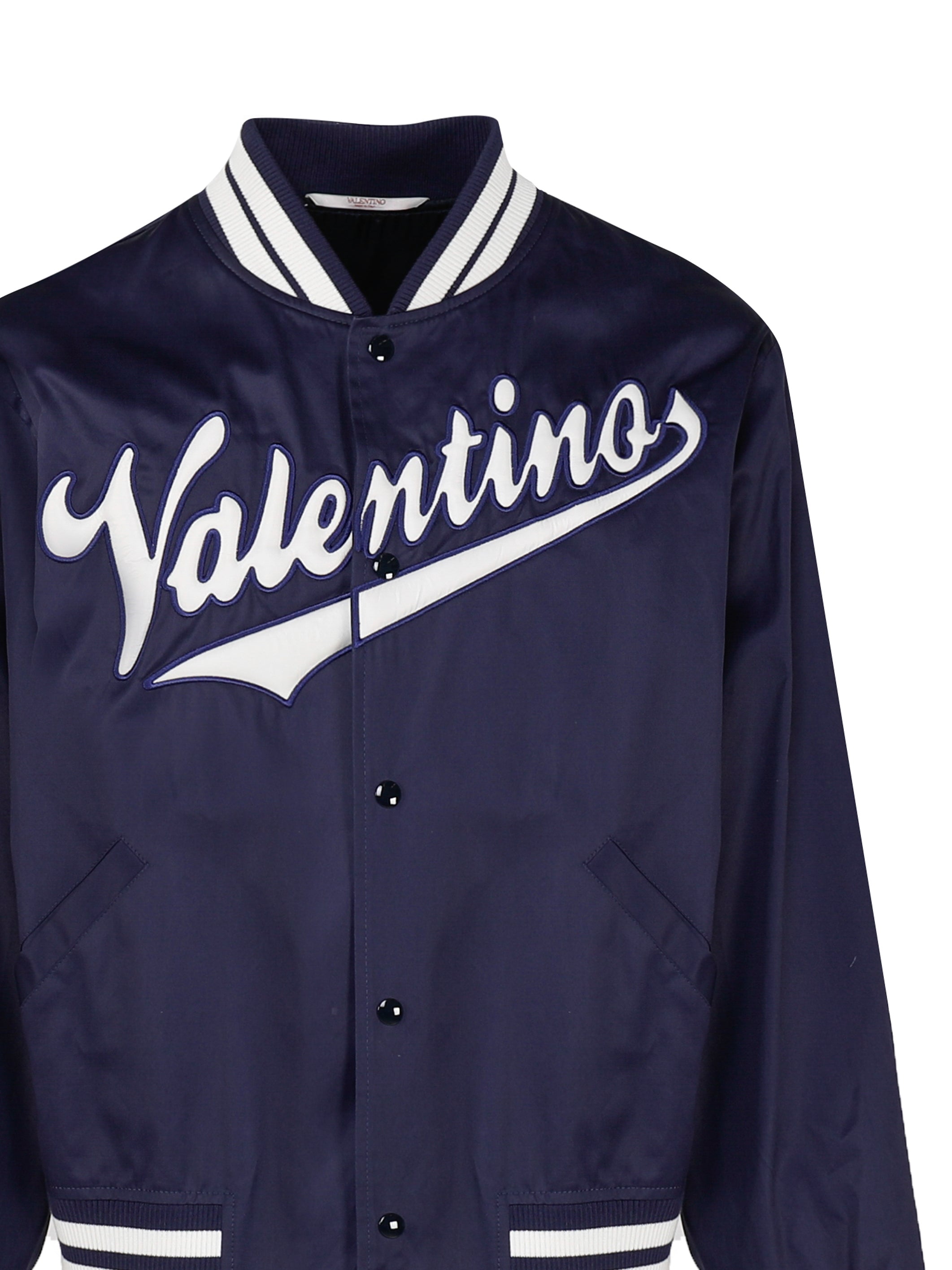 Valentino Garavani Coats Blue Cotton