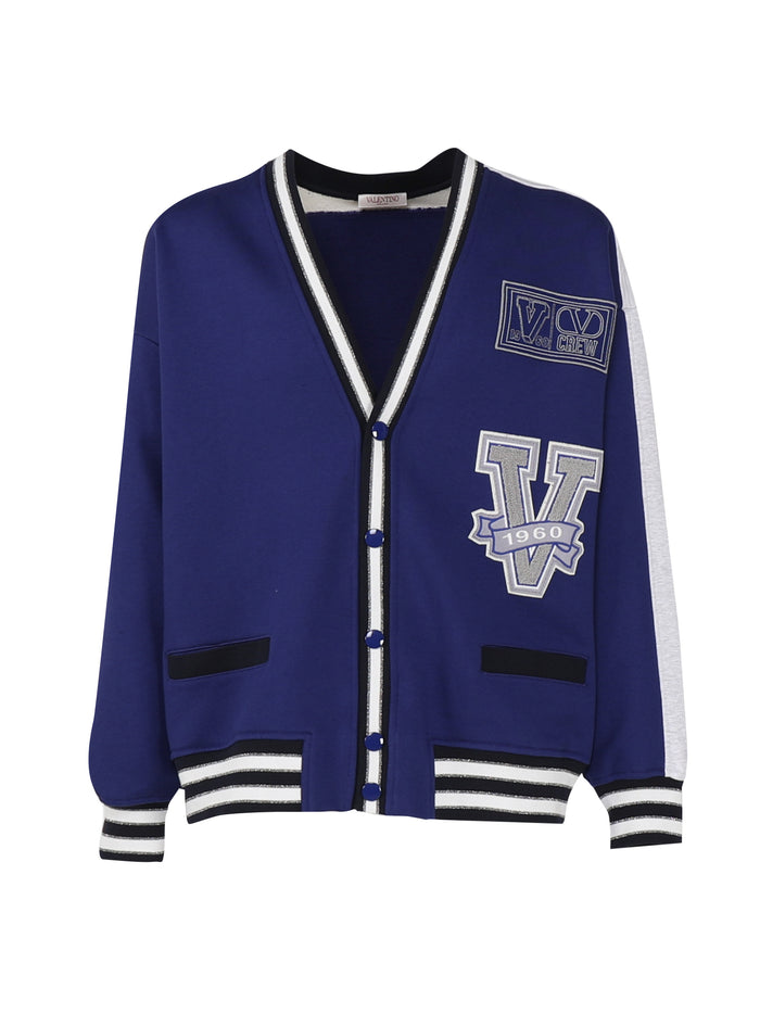Valentino Garavani Sweaters Blue Cotton
