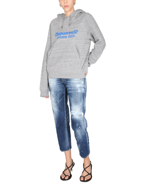 Hoodie Grey Cotton Sweatshirts