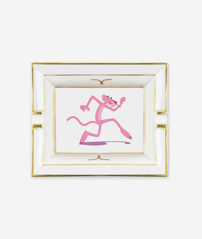 Ashtray Pink Panther Run White