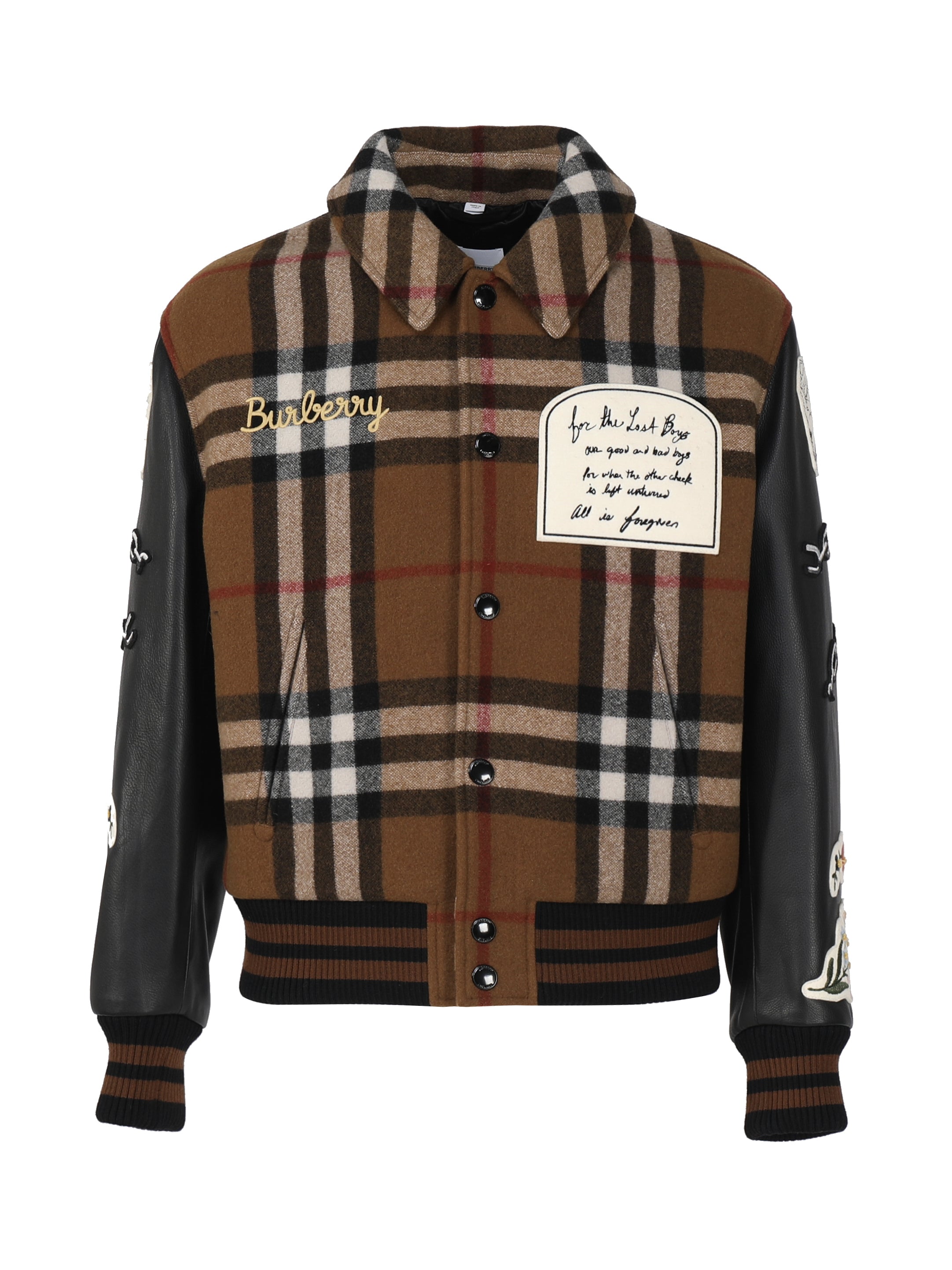 Burberry Coats Dark Birch Brown Chk Wool