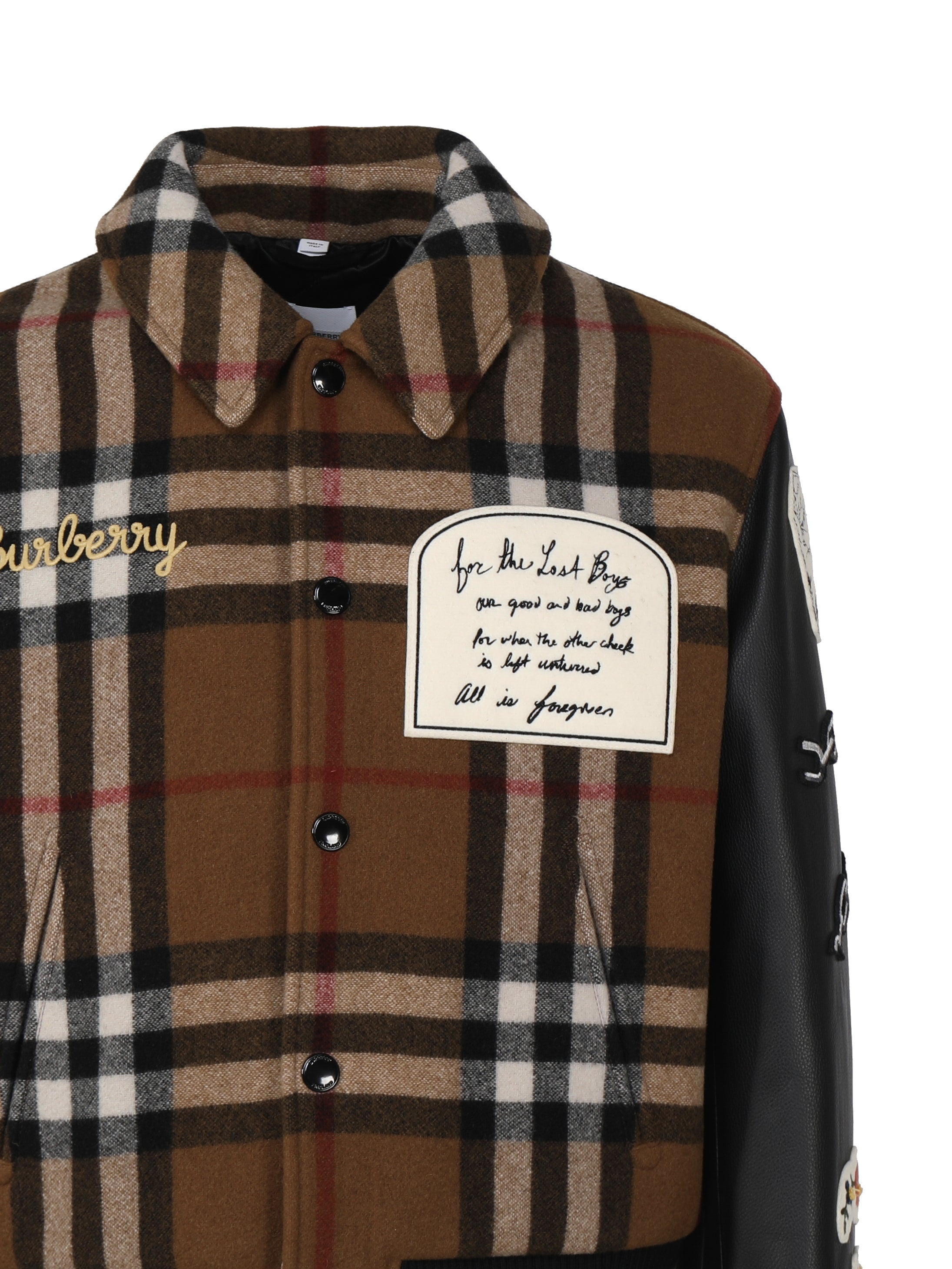 Burberry Coats Dark Birch Brown Chk Wool