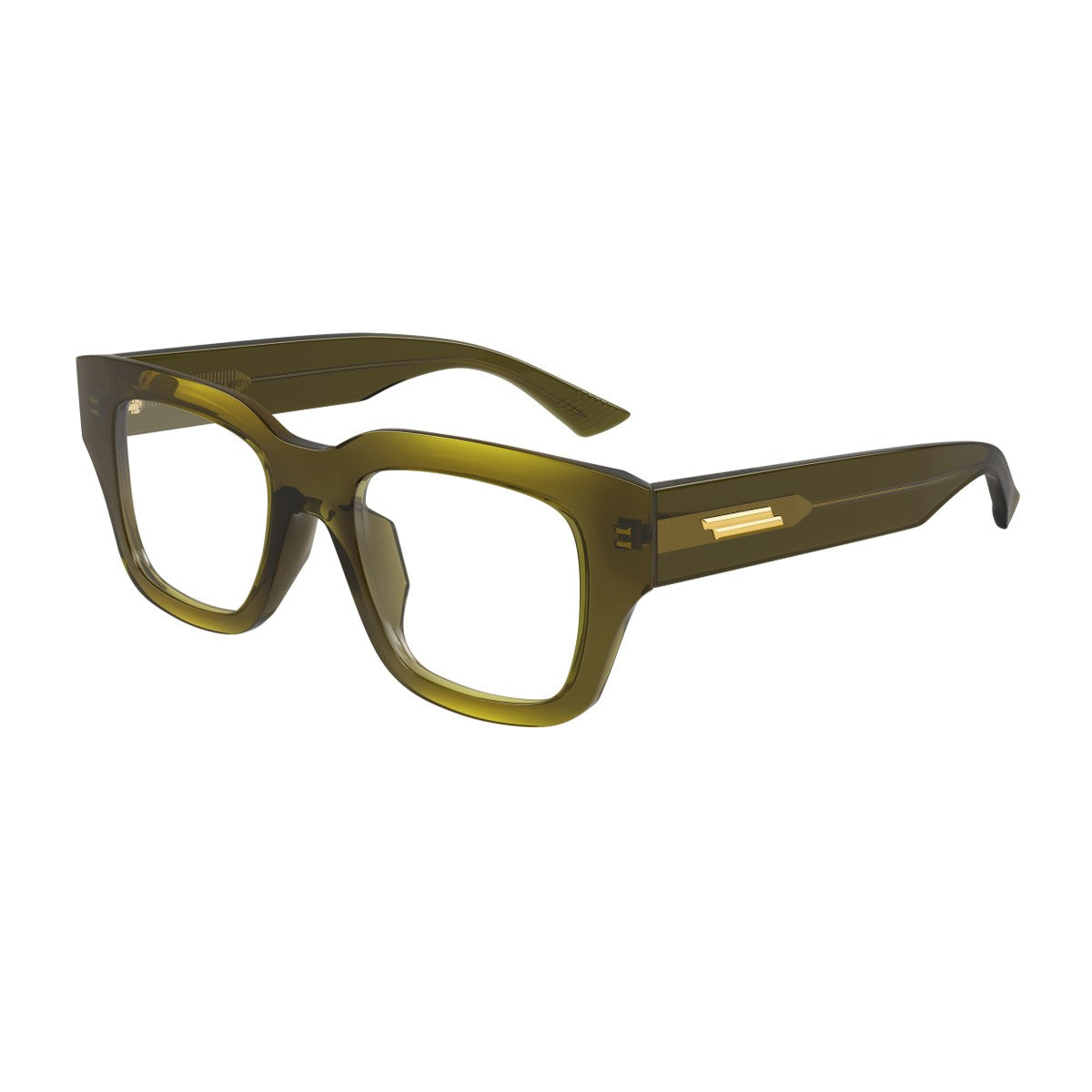 Bottega Veneta Bv1361o Linea Ribbon Transparent Green Acetato Riciclato Eyeglasses