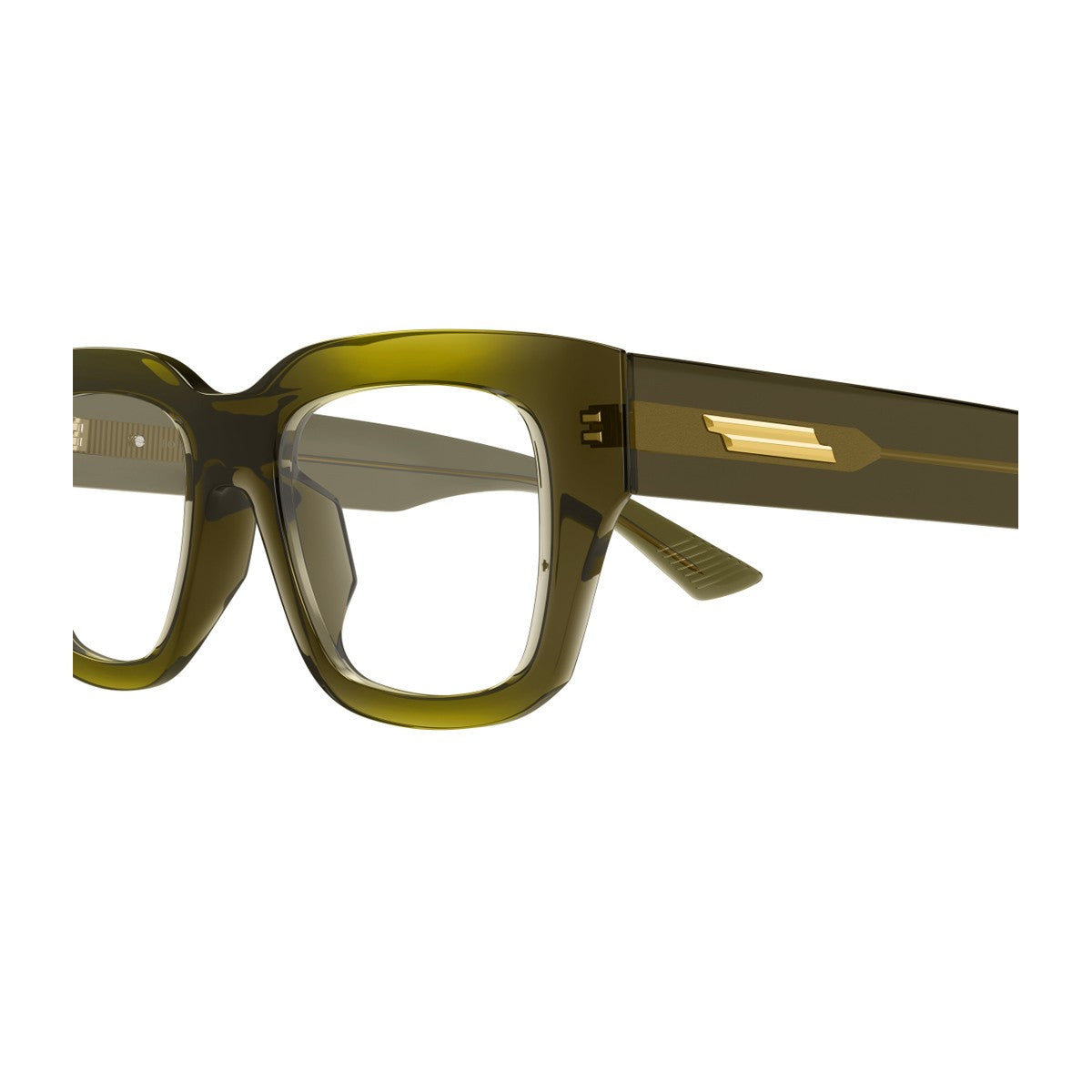 Bottega Veneta Bv1361o Linea Ribbon Transparent Green Acetato Riciclato Eyeglasses