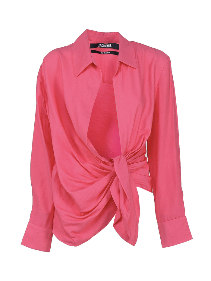 Jacquemus Shirts Pink Viscose And Polyamide