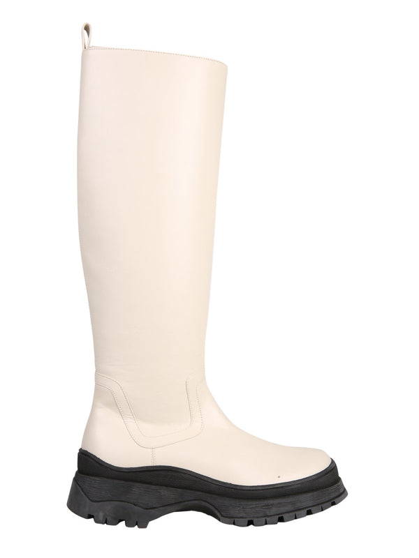 Tall Boots Nude Rubber
