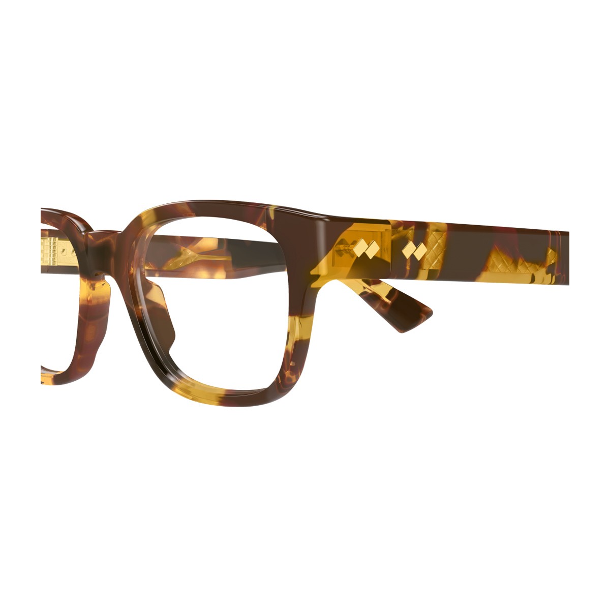 Bottega Veneta Bv1403o Linea Intrecciato Havana Acetato Riciclato Sunglasses