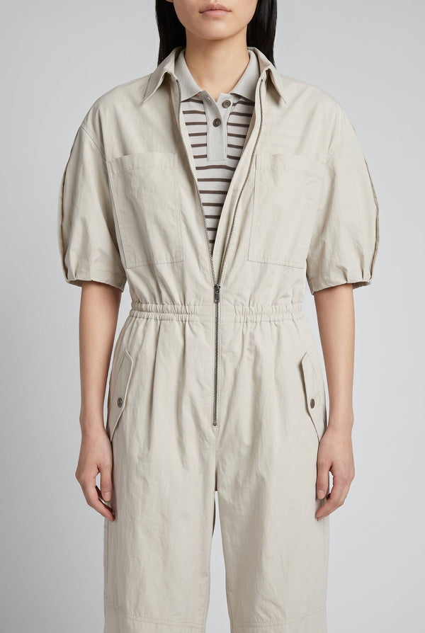 Brunello Cucinelli Womens Light Beige Relaxed Jumpsuit