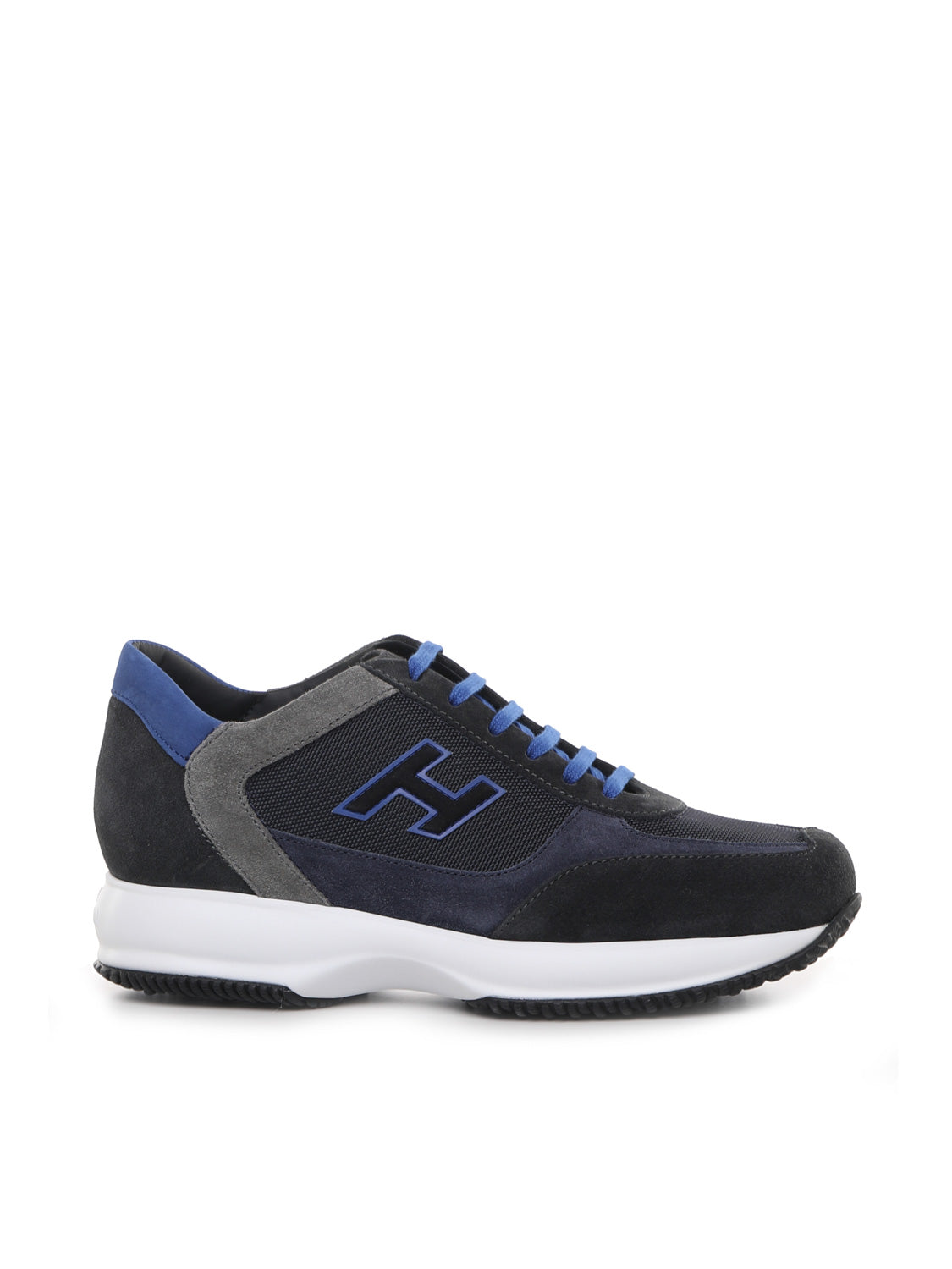 Hogan Sneakers Black-grey-blue Suede Leather