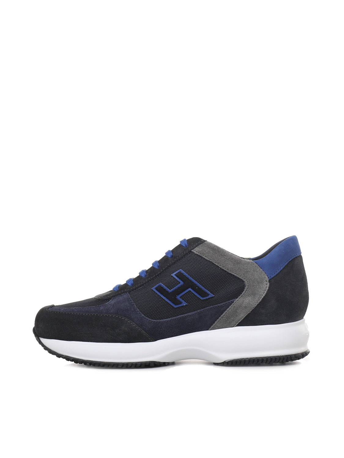 Hogan Sneakers Black-grey-blue Suede Leather