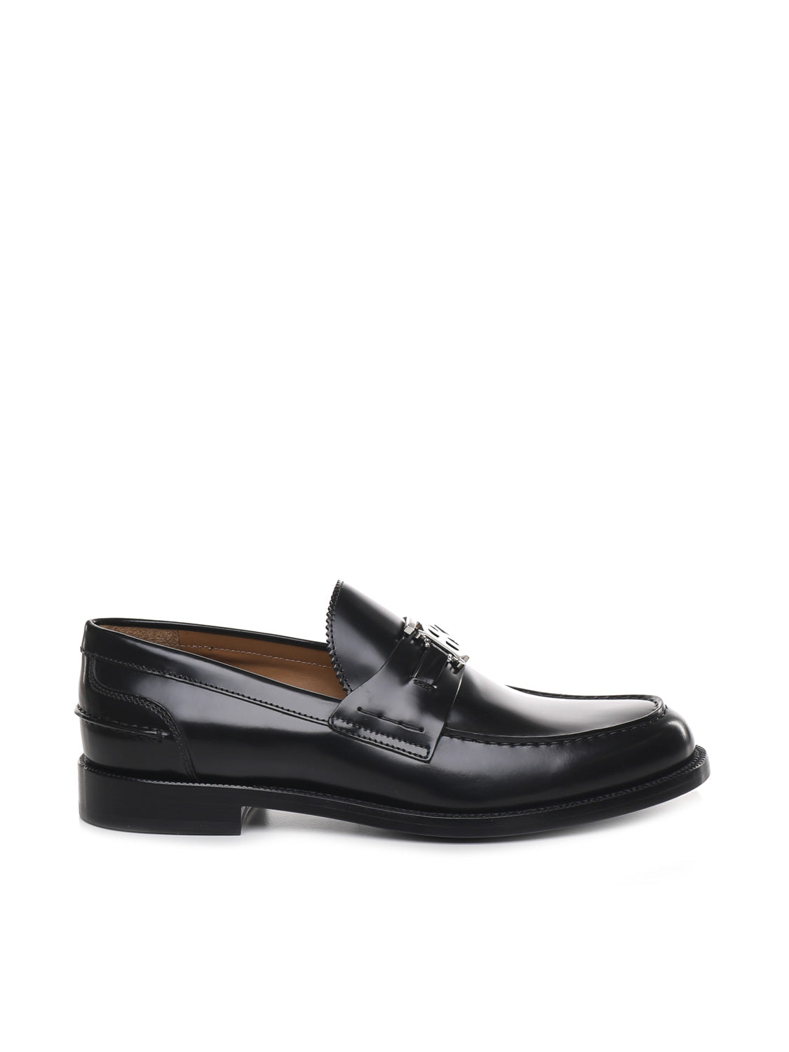 Burberry Flat Shoes Black Calfskin