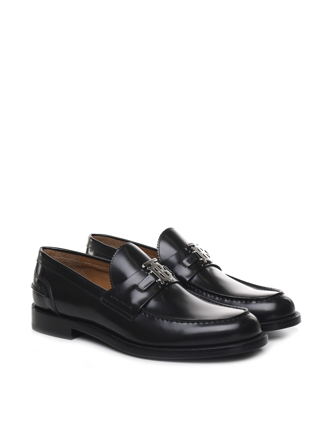 Burberry Flat Shoes Black Calfskin