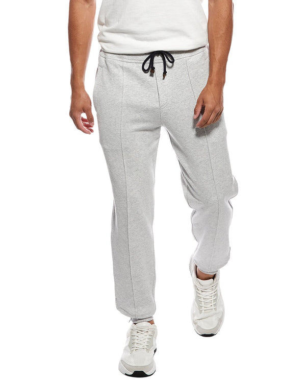 Brunello Cucinelli Mens Light Grey Linen Trousers Cobalt
