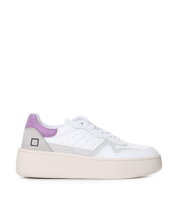D.a.t.e. Sneakers White-purple Leather