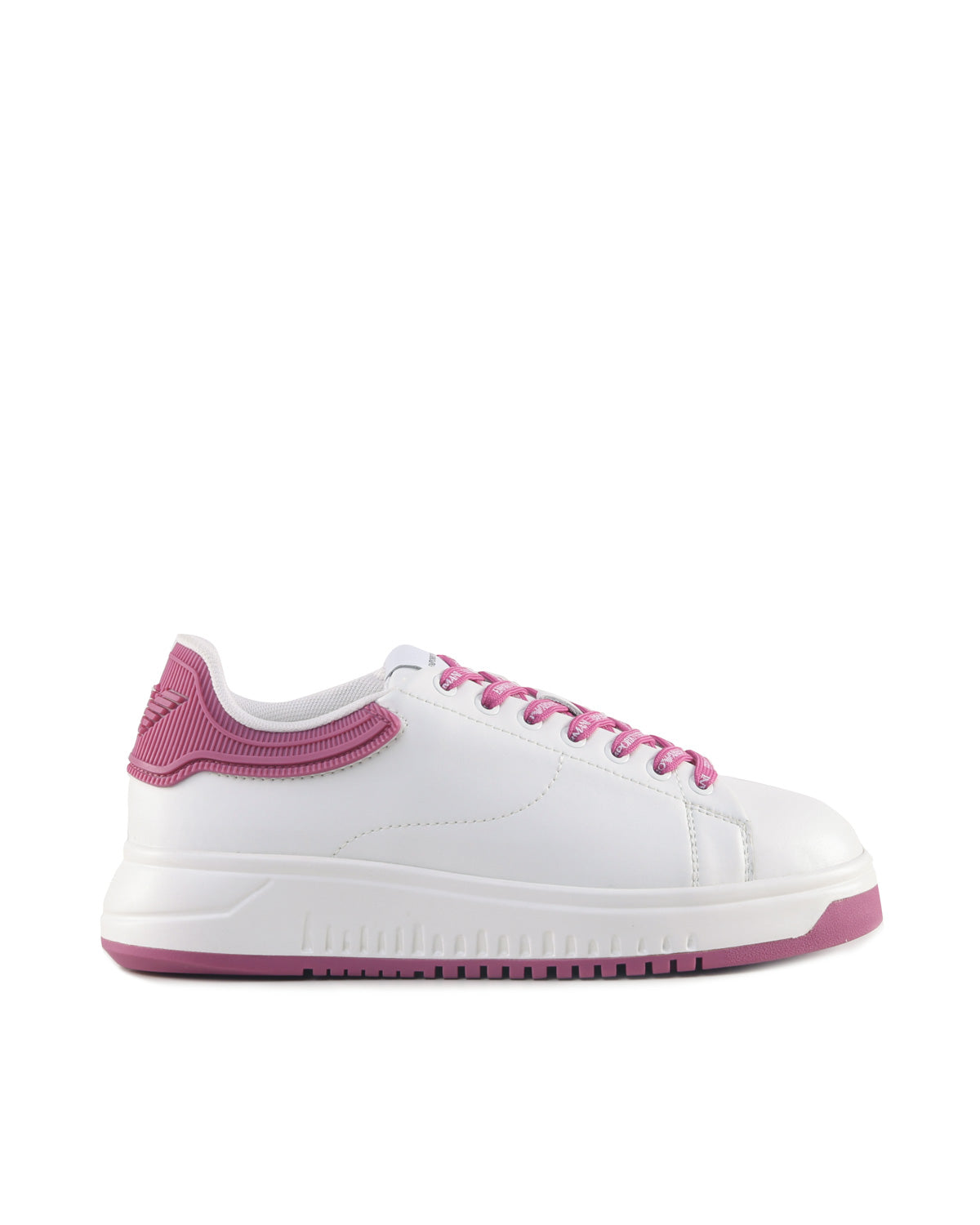 Emporio Armani Sneakers White+pink Calfskin