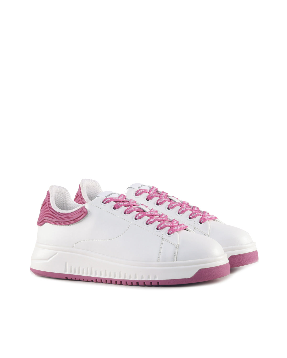 Emporio Armani Sneakers White+pink Calfskin