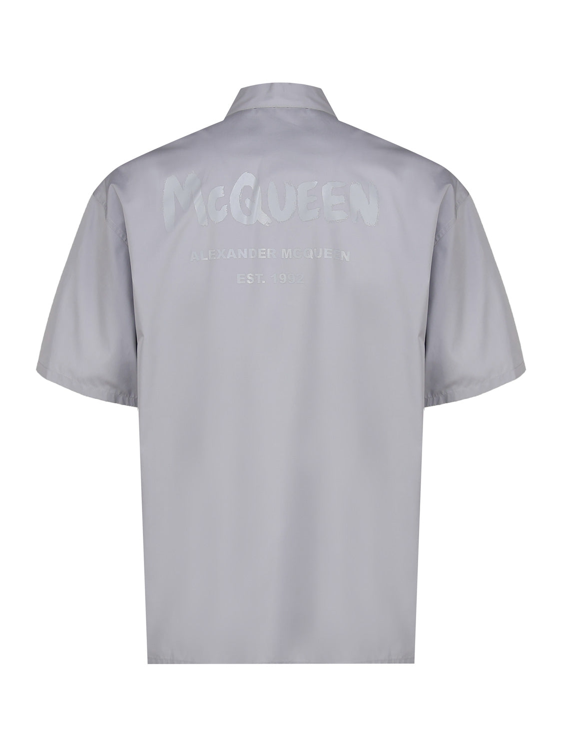 Alexander Mcqueen Shirts Dove Grey/tonal Cotton