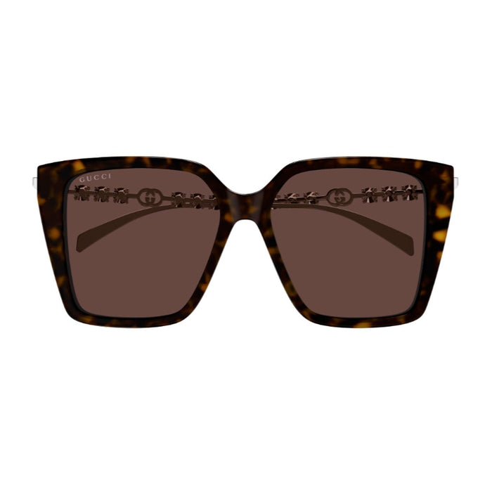 Gucci Gg1967s Linea Emblem Havana Acetato/metallo Sunglasses