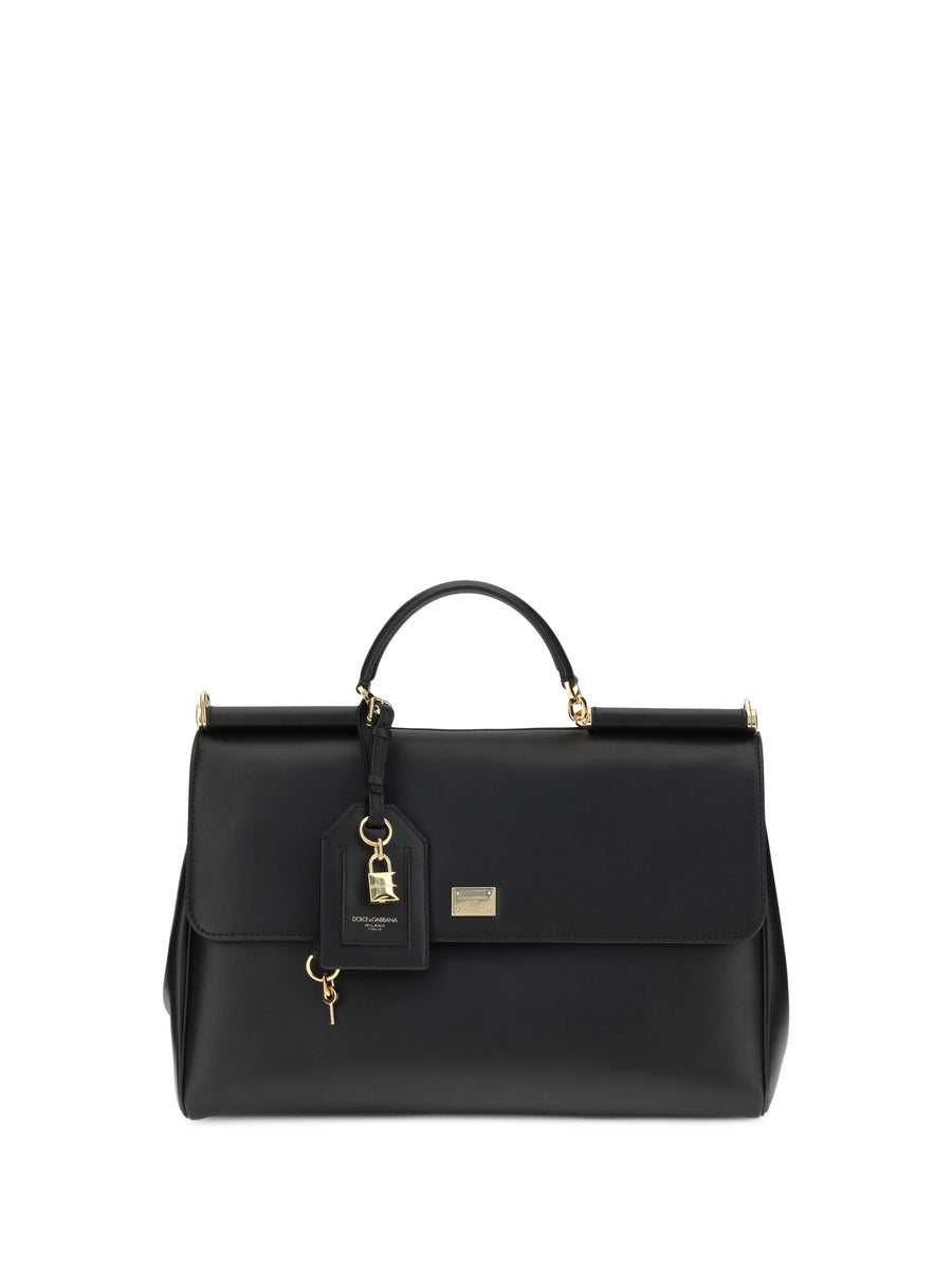 My Sicily Handbag Nero Calf Leather Bos Taurus Shoulder Bags