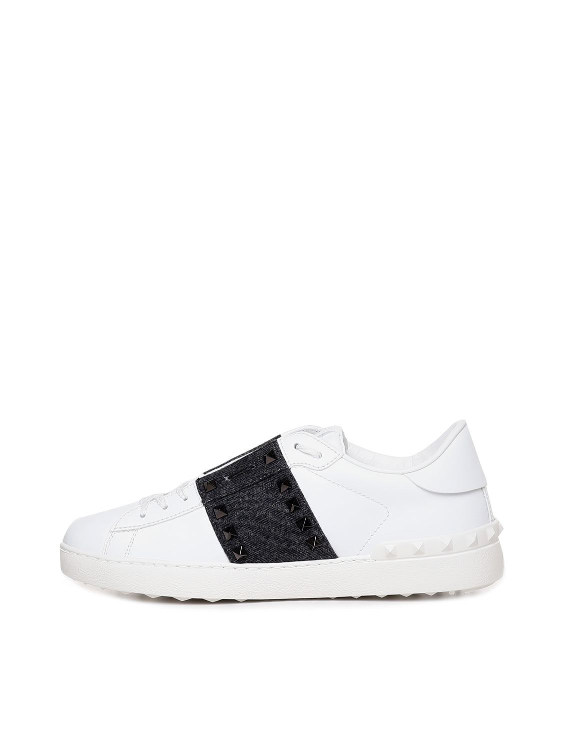Valentino Garavani Sneakers Bianco/washed Black Calfskin