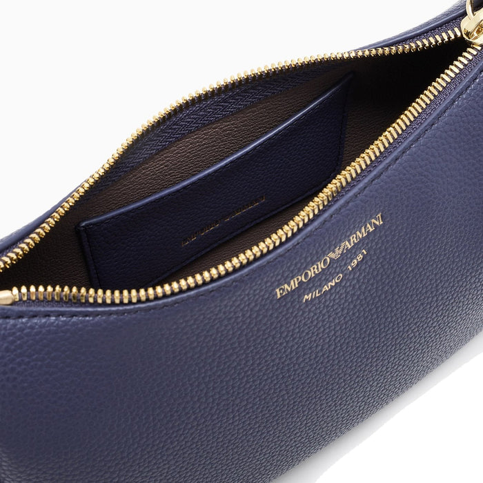 Shoulder Bag Blue Polyurethane