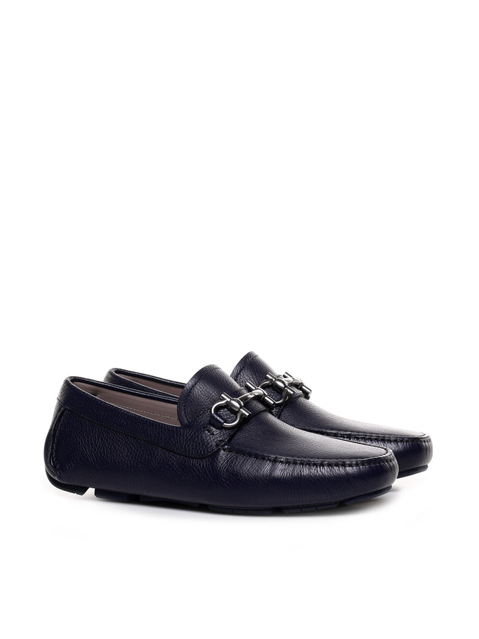 Ferragamo Flat Shoes Blue Calfskin