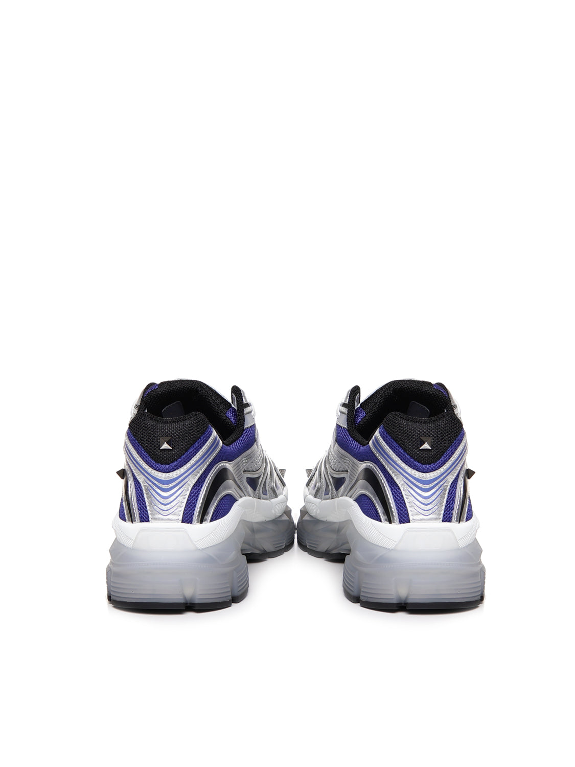 Valentino Garavani Sneakers Silver-el.blu/arg Calfskin