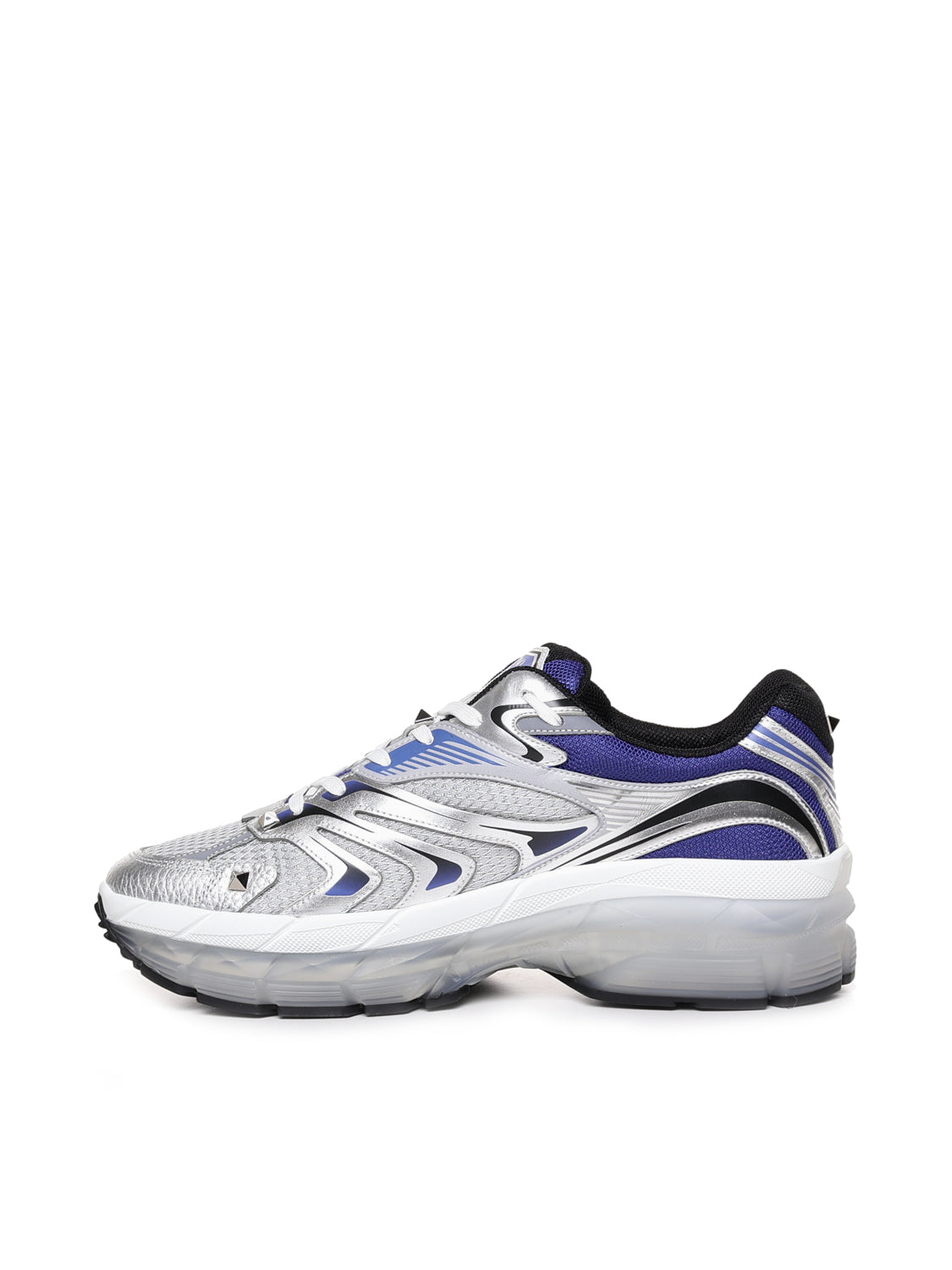 Valentino Garavani Sneakers Silver-el.blu/arg Calfskin