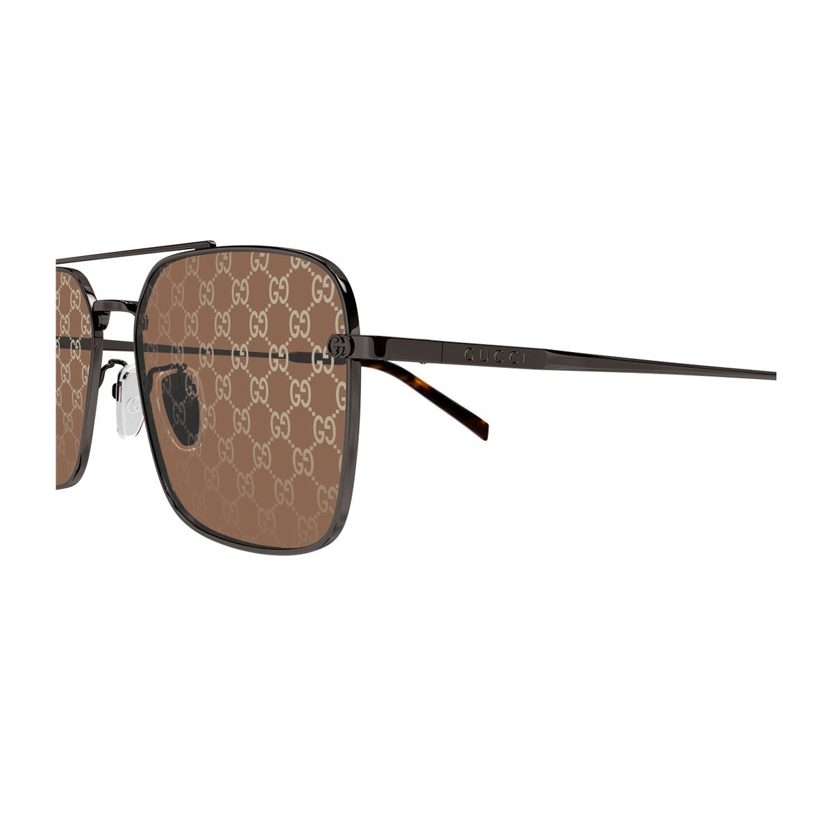 Gucci Gg1957sa Linea Institutional Logo Gunmetal Metallo Sunglasses