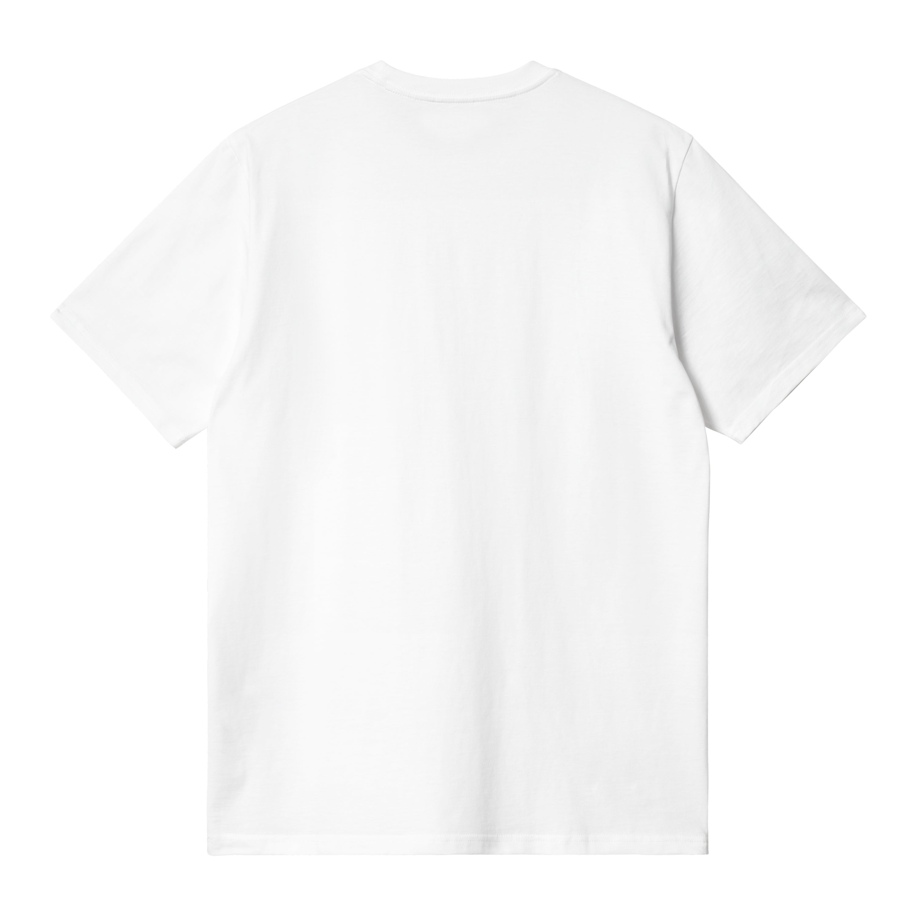 S-S Pocket Heart T-Shirt White Cotton Single Jersey Tshirt
