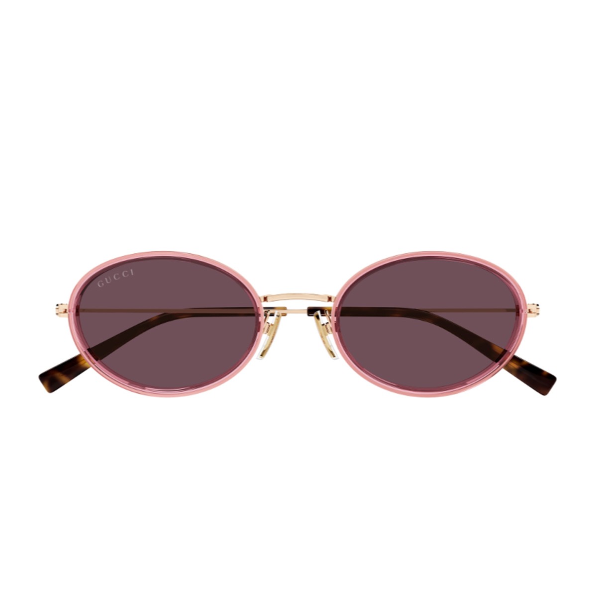 Gucci Gg1980s Linea Emblem Pink Gold Iniettato/metallo Sunglasses