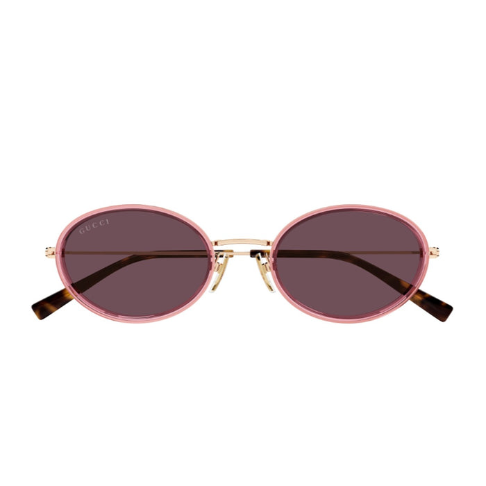Gucci Gg1980s Linea Emblem Pink Gold Iniettato/metallo Sunglasses