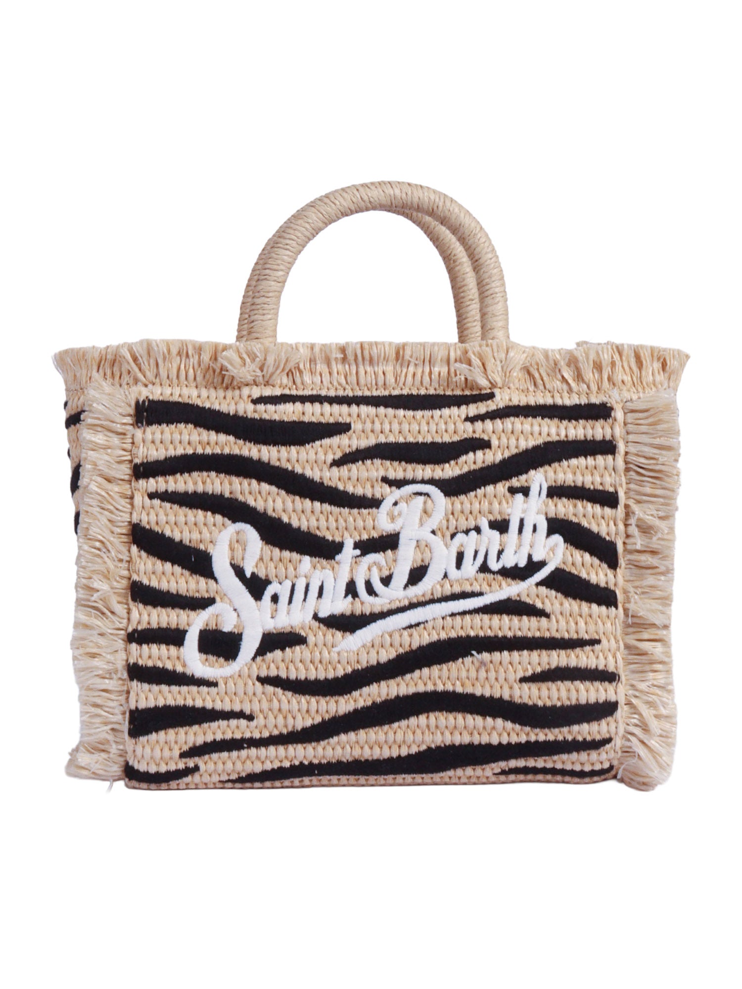 Vanity Mini Straw N-Zebra 1100 Emb Beige Handbag