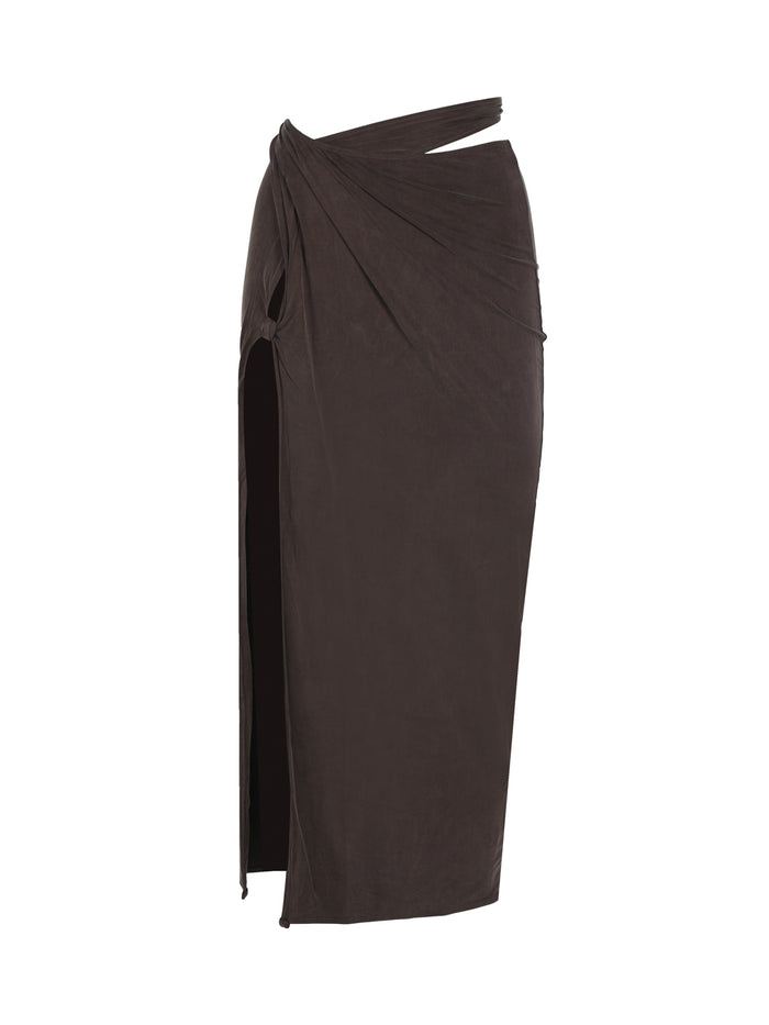 Jacquemus Skirts Brown Cupro Elastane