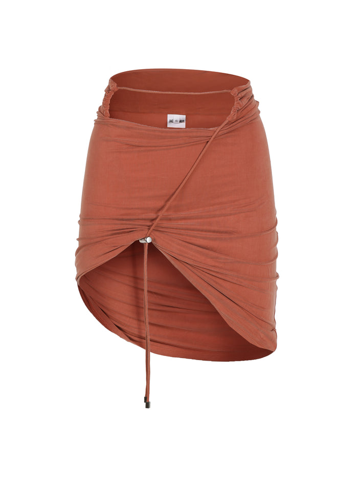 Jacquemus Skirts Red Brick Cupro Elastane