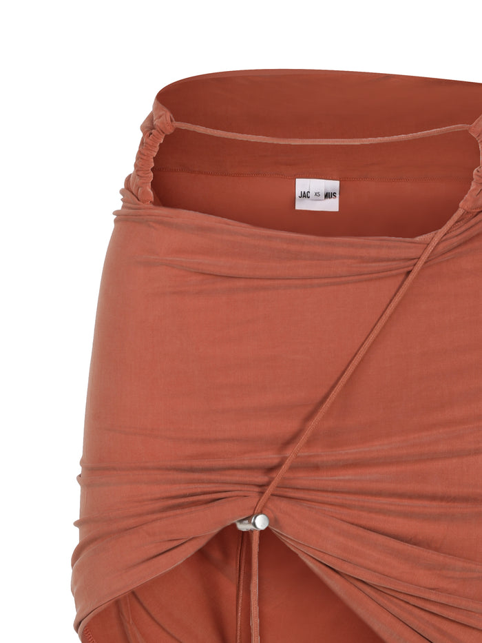 Jacquemus Skirts Red Brick Cupro Elastane