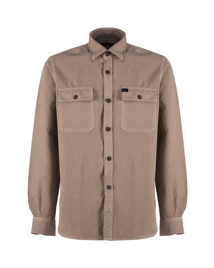 Fay Shirts Beige Cotton