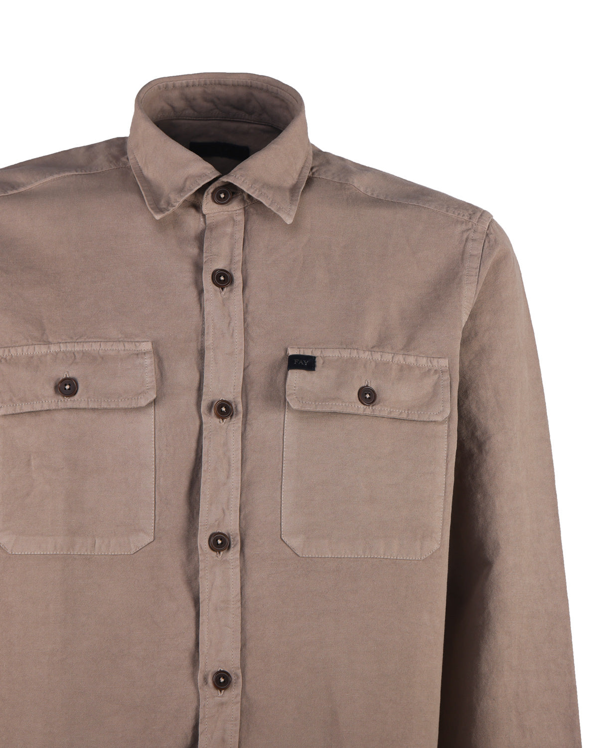 Fay Shirts Beige Cotton