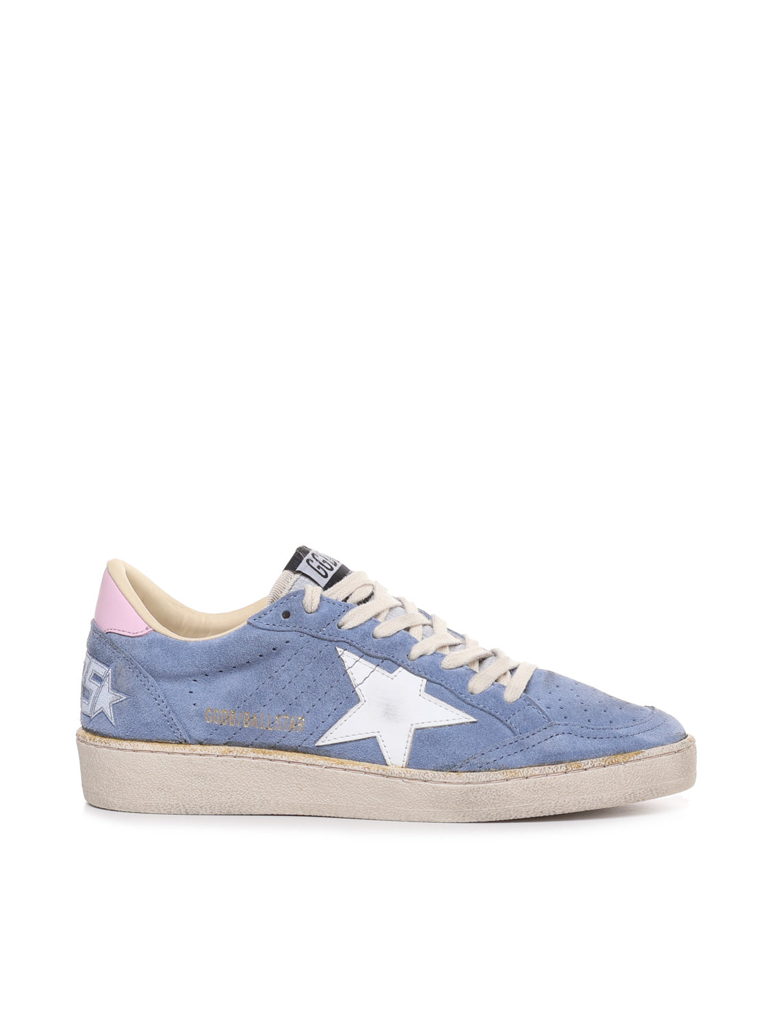 Golden Goose Sneakers Powder Blue/white/pink Suede Calfskin