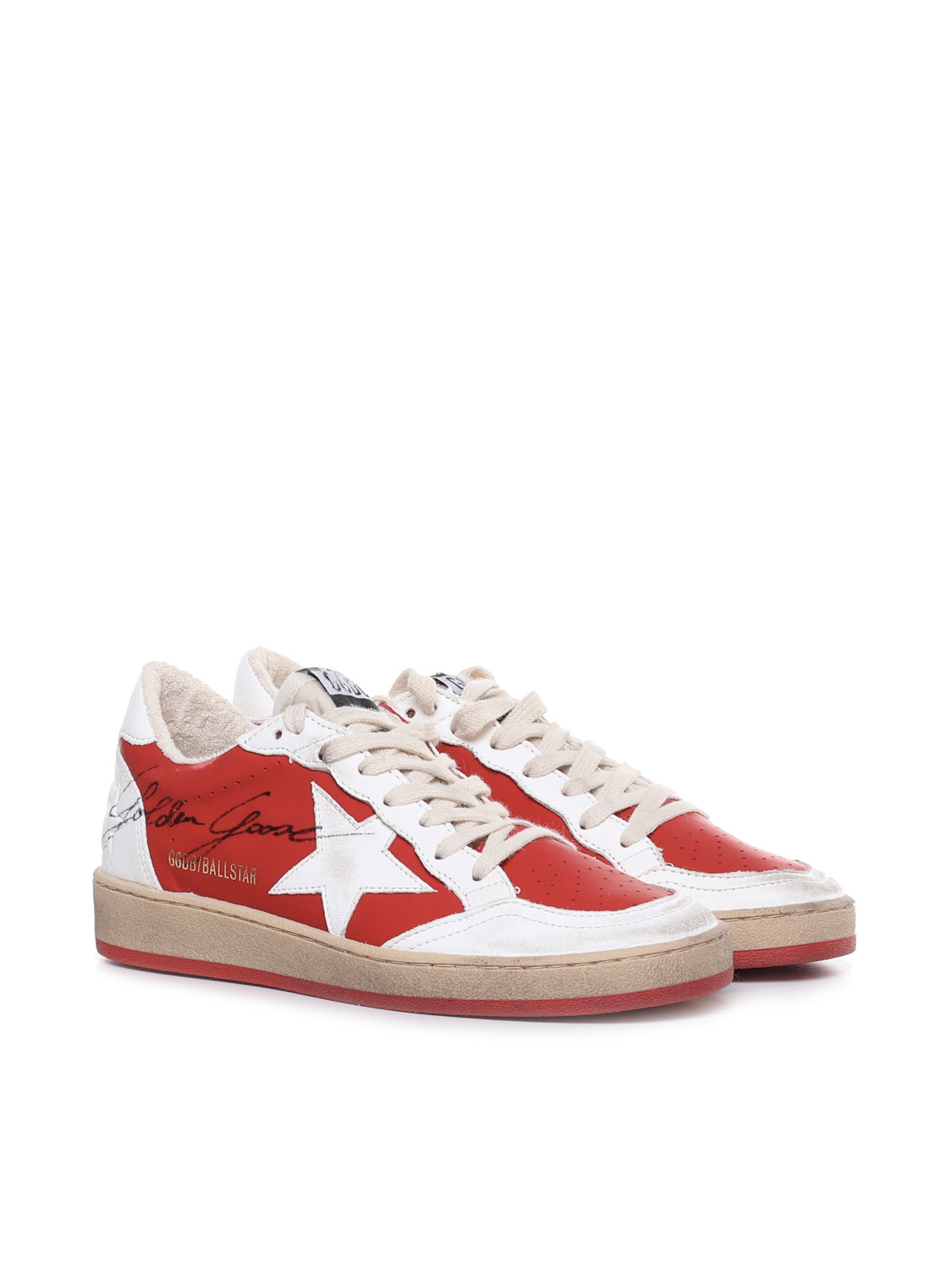 Golden Goose Sneakers Red/cream Calfskin