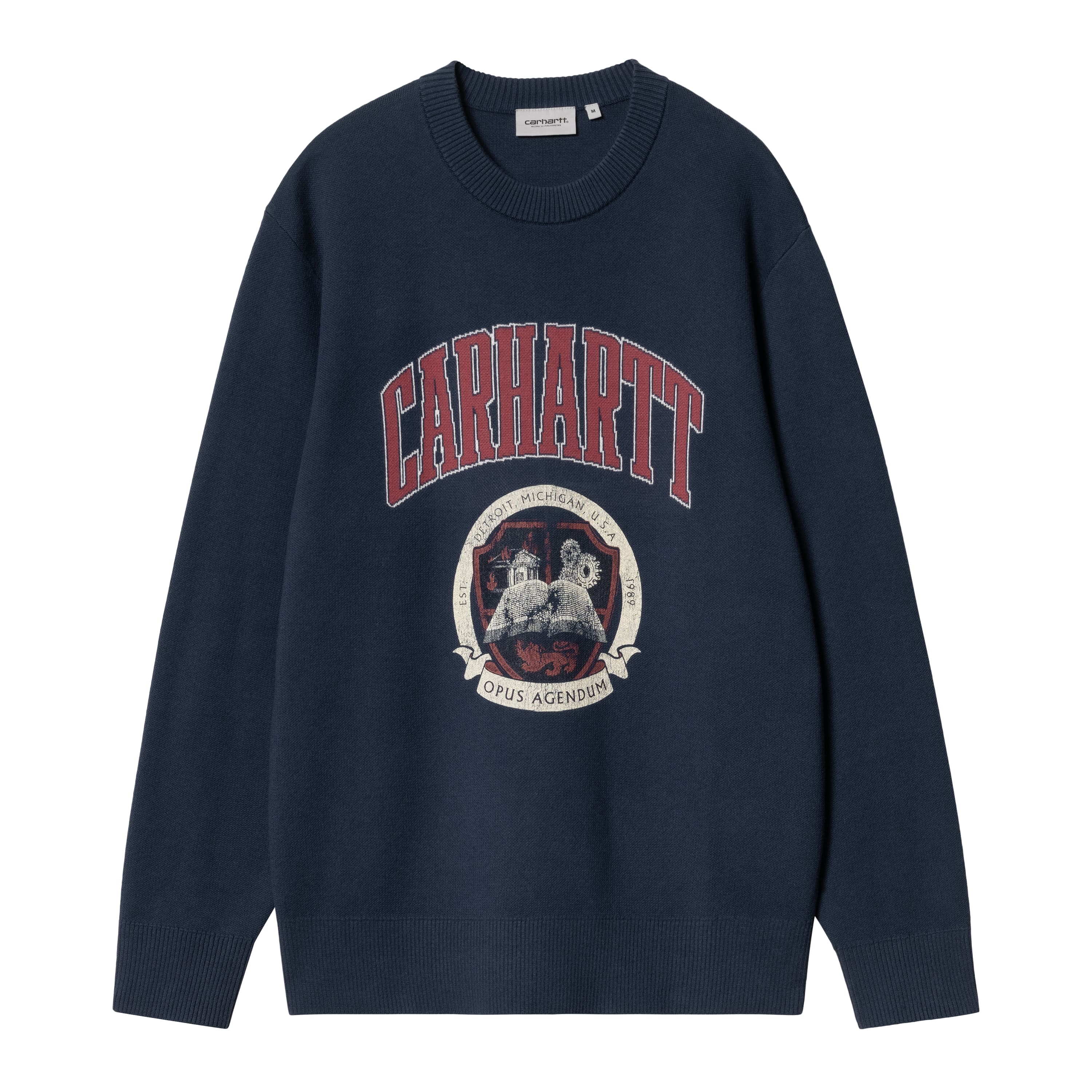 Library College Sweater Blue Cotton