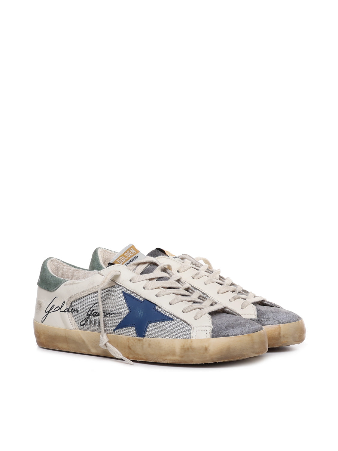 Golden Goose Sneakers Silver/beige/grey/blue Calfskin