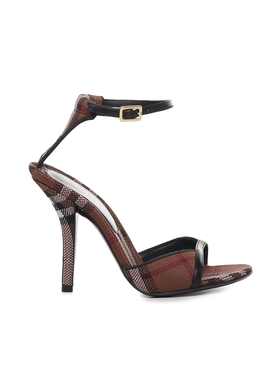 Burberry Sandals Dark Birch Brown Chk Polyamide